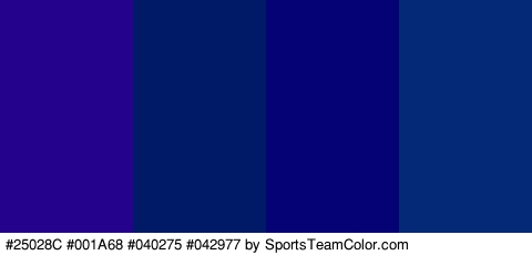 #25028C #001A68 #040275 #042977 Colors