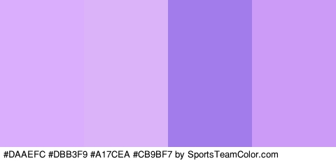 #DAAEFC #DBB3F9 #A17CEA #CB9BF7 Colors