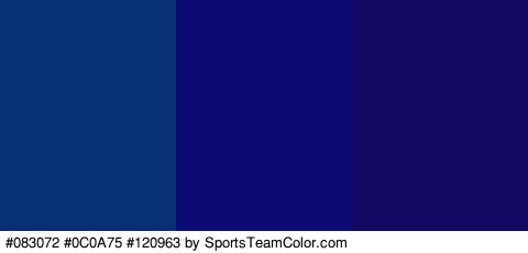 #083072 #0C0A75 #120963 Colors