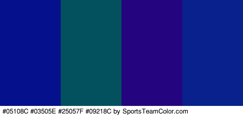 #05108C #03505E #25057F #09218C Colors