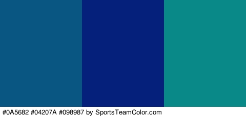 #0A5682 #04207A #098987 Colors