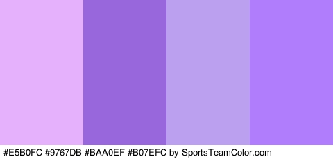 #E5B0FC #9767DB #BAA0EF #B07EFC Colors