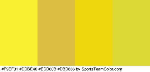 #F9EF31 #DDBE40 #EDD60B #DBD836 Colors