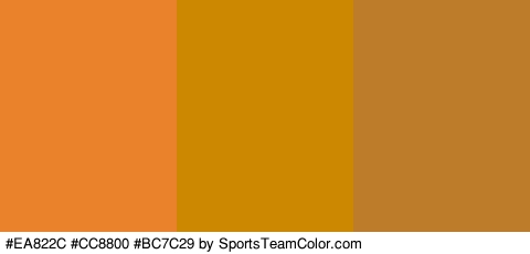 #EA822C #CC8800 #BC7C29 Colors