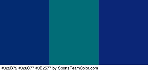 #022B72 #026C77 #0B2577 Colors