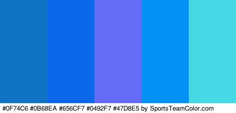 #0F74C6 #0B68EA #656CF7 #0492F7 #47D8E5 Colors