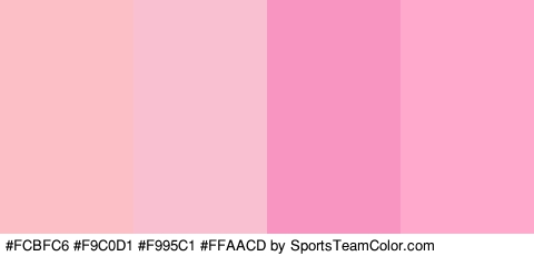 #FCBFC6 #F9C0D1 #F995C1 #FFAACD Colors