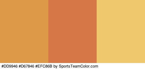 #DD9946 #D67846 #EFC86B Colors