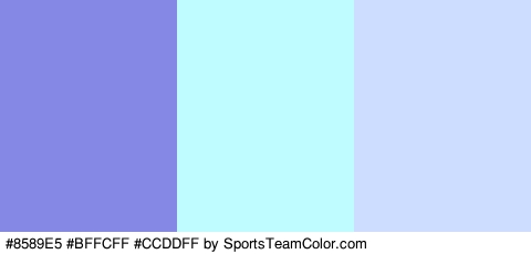 #8589E5 #BFFCFF #CCDDFF Colors