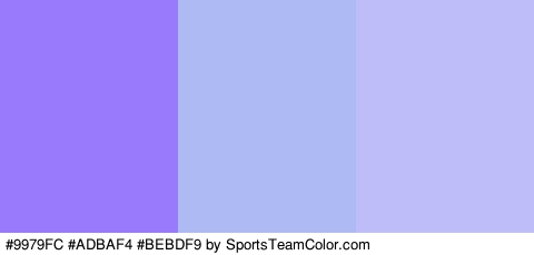 #9979FC #ADBAF4 #BEBDF9 Colors