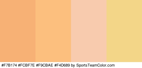 #F7B174 #FCBF7E #F9CBAE #F4D689 Colors