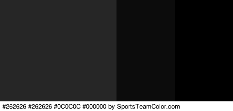 #262626 #262626 #0C0C0C #000000 Colors