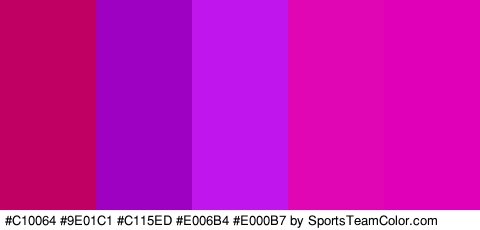 #C10064 #9E01C1 #C115ED #E006B4 #E000B7 Colors