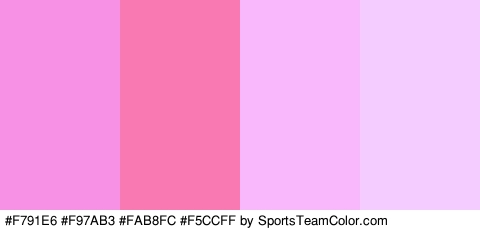 #F791E6 #F97AB3 #FAB8FC #F5CCFF Colors