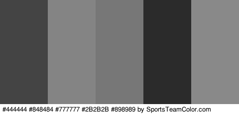 #444444 #848484 #777777 #2B2B2B #898989 Colors