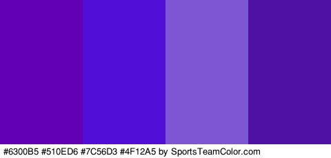 #6300B5 #510ED6 #7C56D3 #4F12A5 Colors