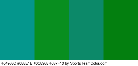 #04968C #088E1E #0C8968 #037F10 Colors