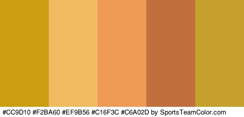 #CC9D10 #F2BA60 #EF9B56 #C16F3C #C6A02D Colors