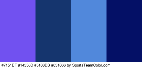 #7151EF #14356D #5188DB #031066 Colors