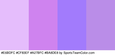 #E6BDFC #CF83EF #A27BFC #BA8DE8 Colors