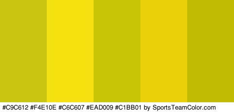 #C9C612 #F4E10E #C6C607 #EAD009 #C1BB01 Colors