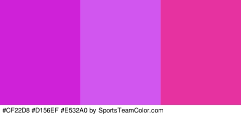 #CF22D8 #D156EF #E532A0 Colors