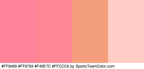 #FF8499 #FF8793 #F49E7C #FFCCC6 Colors