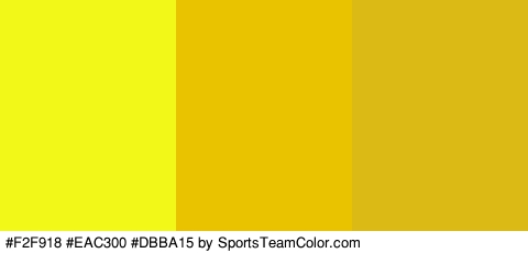 #F2F918 #EAC300 #DBBA15 Colors