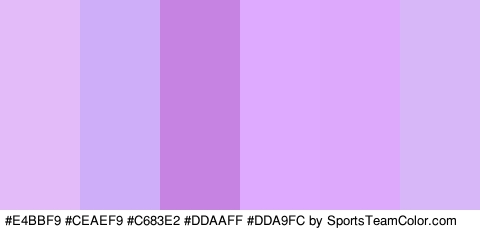 #E4BBF9 #CEAEF9 #C683E2 #DDAAFF #DDA9FC #D7B7F7 Colors