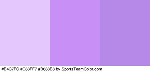 #E4C7FC #C88FF7 #B688E8 Colors