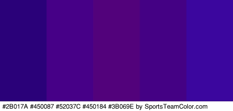 #2B017A #450087 #52037C #450184 #3B069E Colors