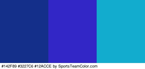 #142F89 #3227C6 #12ACCE Colors