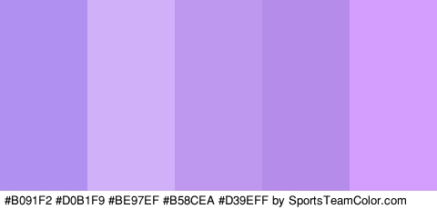 #B091F2 #D0B1F9 #BE97EF #B58CEA #D39EFF Colors