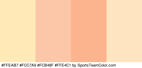 #FFEAB7 #FCC7A9 #FCB48F #FFE4C1 Colors