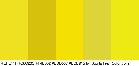 #EFE11F #D6C20C #F4E002 #DDD537 #EDE915 Colors