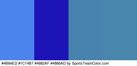 #4B84ED #1C14B7 #4882AF #4886AD Colors