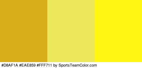 #D8AF1A #EAE859 #FFF711 Colors