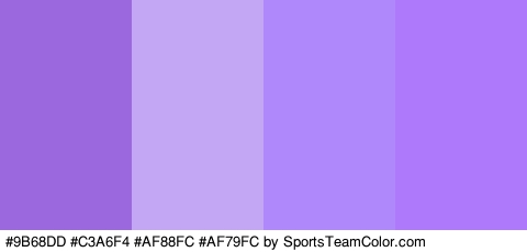 #9B68DD #C3A6F4 #AF88FC #AF79FC Colors