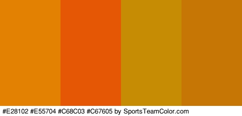 #E28102 #E55704 #C68C03 #C67605 Colors