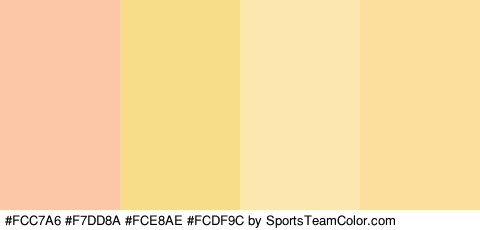 #FCC7A6 #F7DD8A #FCE8AE #FCDF9C Colors