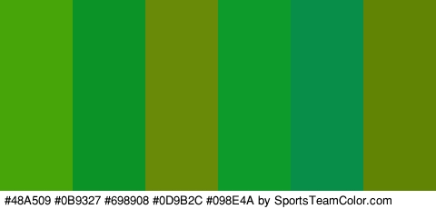 #48A509 #0B9327 #698908 #0D9B2C #098E4A #628405 Colors