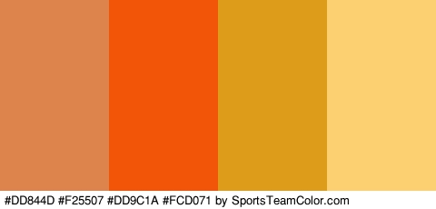 #DD844D #F25507 #DD9C1A #FCD071 Colors