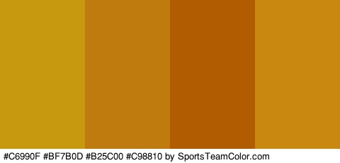 #C6990F #BF7B0D #B25C00 #C98810 Colors