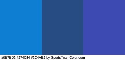 #0E7ED3 #274C84 #3C4AB2 Colors