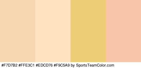 #F7D7B2 #FFE3C1 #EDCD76 #F9C5A9 Colors