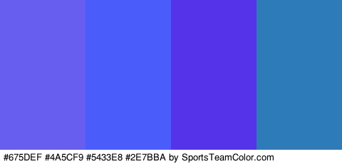 #675DEF #4A5CF9 #5433E8 #2E7BBA Colors