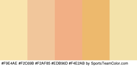 #F9E4AE #F2C69B #F2AF85 #EDB96D #F4E2AB Colors