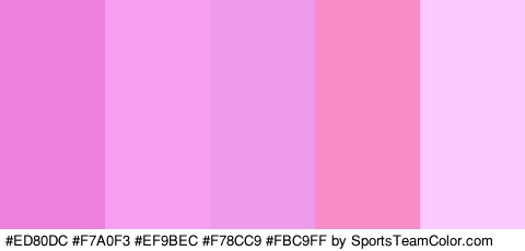 #ED80DC #F7A0F3 #EF9BEC #F78CC9 #FBC9FF Colors