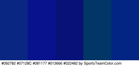 #092782 #07128C #081177 #013666 #022482 Colors