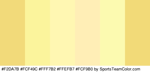 #F2DA7B #FCF49C #FFF7B2 #FFEFB7 #FCF9B0 #F2DA79 Colors